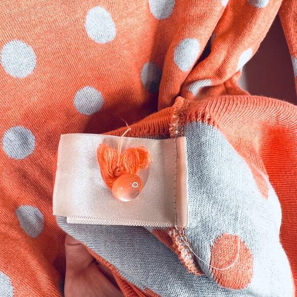 Moth Peach Polka Dot Sweater XS - Picture 5 of 8